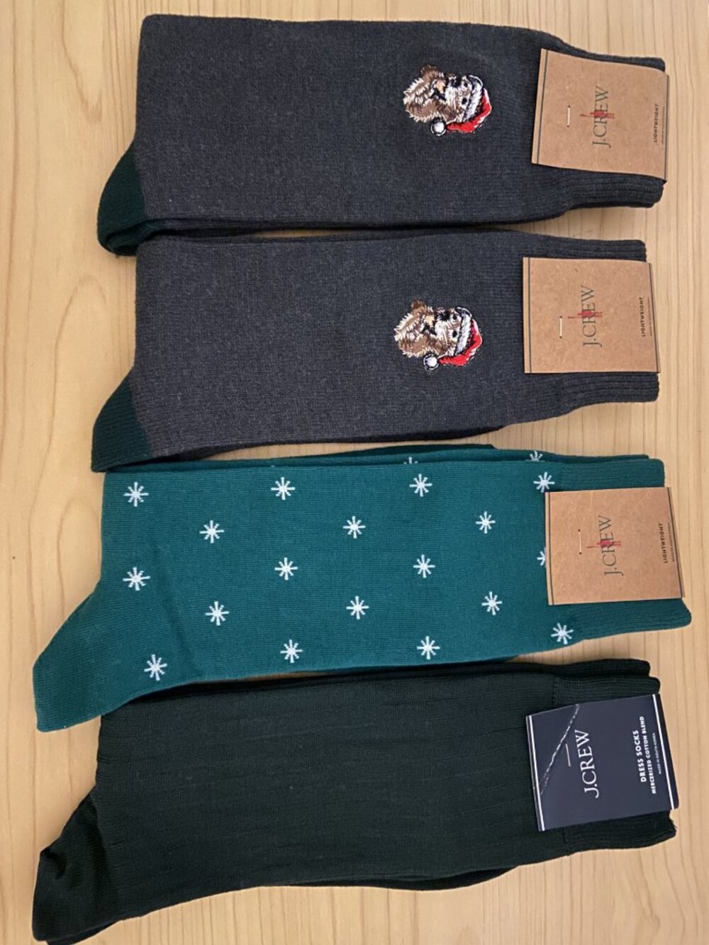 J.Crew Men’s Holiday Socks – 4 Pair Set (New with Tags)